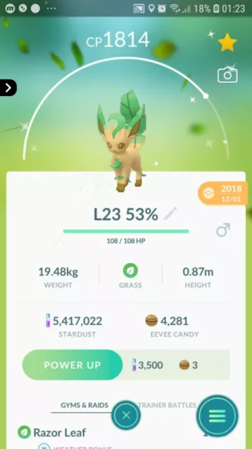 Pokemon Shiny Eevee Cherry Blossom Registered Trade - Any evolution