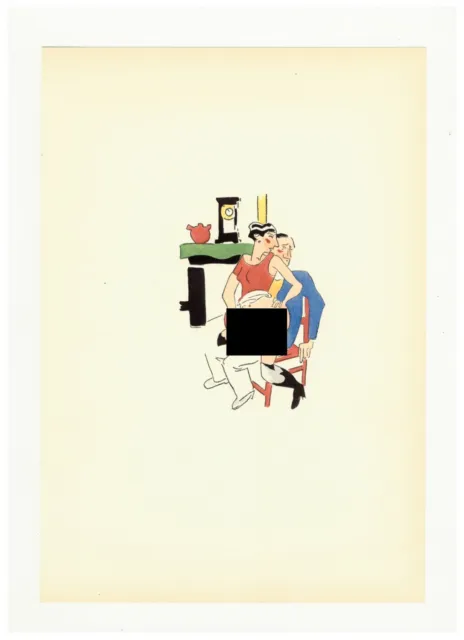 1939 Marcel Stobbaerts Illustration coloriée au pochoir curiosa erotica P. Louys