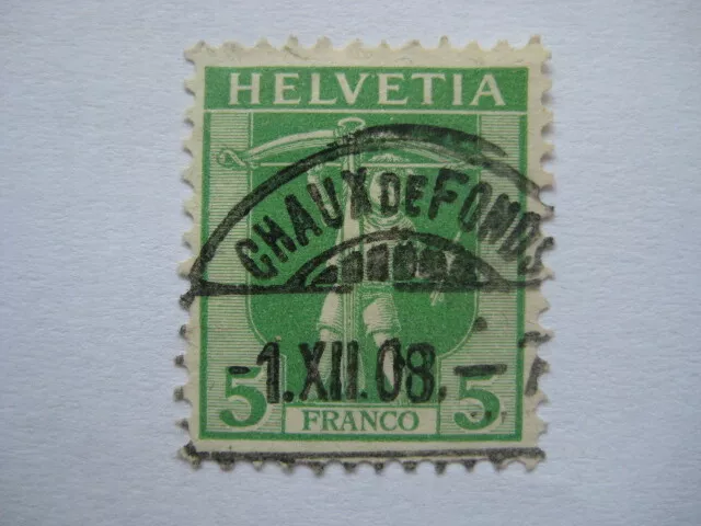 Schweiz Helvetia 1907  Mi.Nr. 97 gestempelt  Chaux de Fonds  5 Franco  Tellknabe