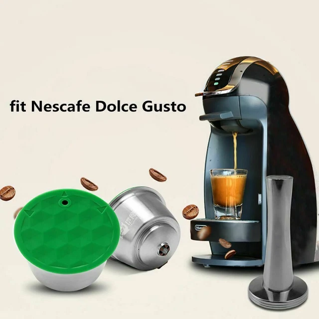 Steel Reusable Refillable Coffee Pod Capsule Tamper For Dolce Gusto Machine
