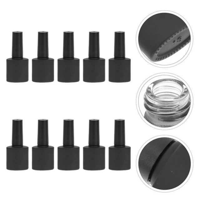10 pz contenitore smalto ricaricabile bottiglie a forma di oblat strumenti per manicure