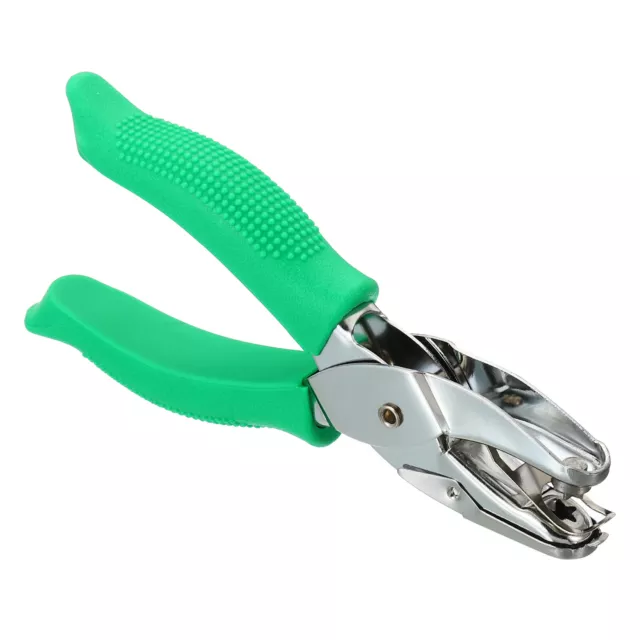 1/4" Single Hole Punch Handheld Hole Puncher with Soft Grip Star Shape, Green