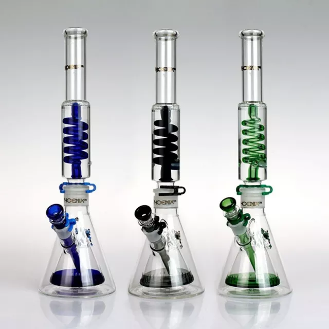 Freezable Coil Glass Tobacco Water Pipe Bong Hammer 6 Arm Perc Glass Bong