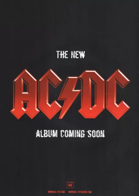 AC/DC - Album Coming Soon - Full Size Magazine Advert