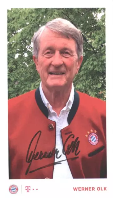 Werner Olk UH FC Bayern München Autogrammkarte original signiert 7824 D