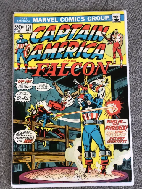 Captain America 168 1973 Marvel 1st Baron Helmut Zemo Falcon FATWS Low Grade