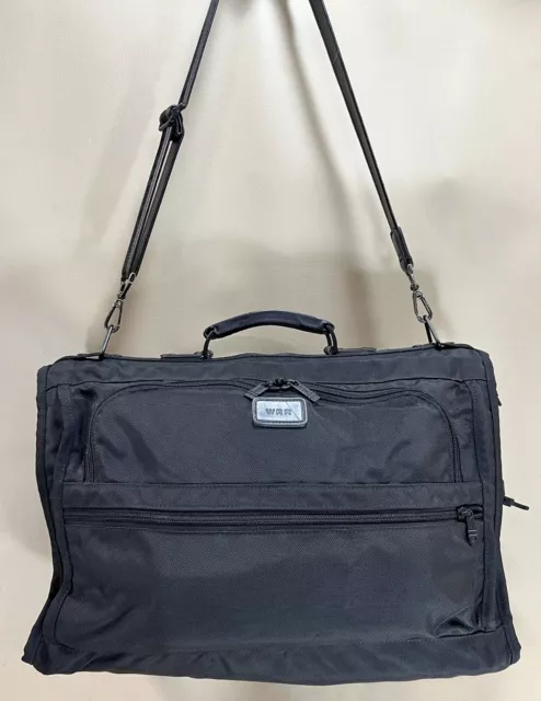Vintage Tumi Black Ballistic Nylon Luggage 21” Carry on Trifold Garment Bag
