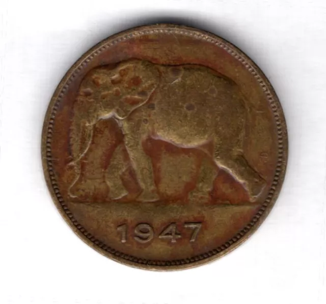 Belgian Congo, 5 Francs 1947.                           DY15066