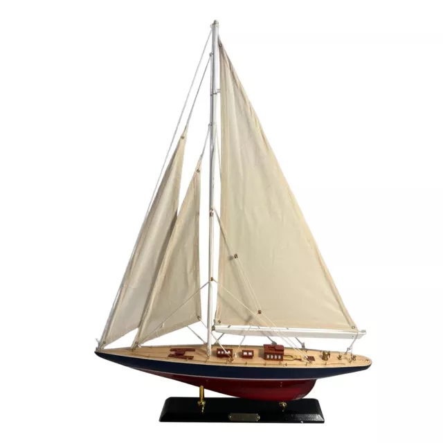 Detailed 50cm long wooden model Rainbow J Class Sailing Yacht