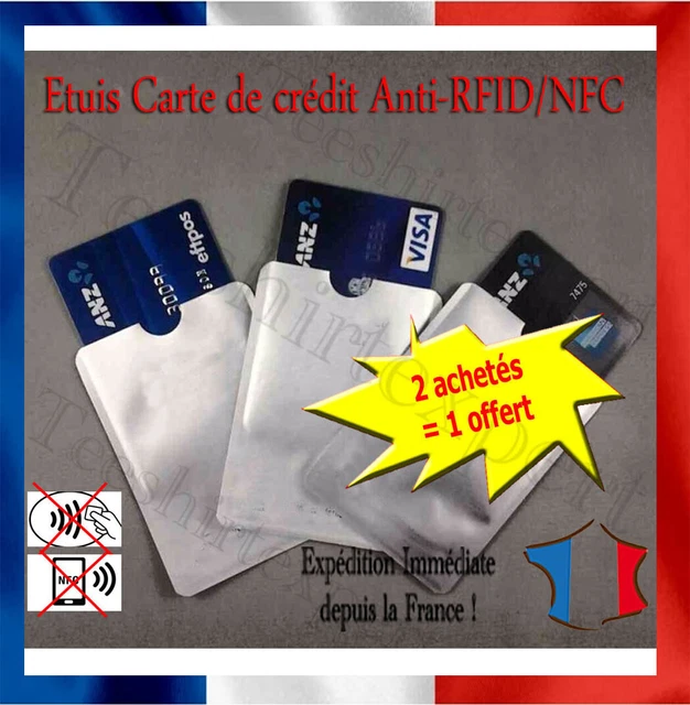 ETUI POCHETTE PROTECTION CARTE SANS CONTACT ANTI PIRATAGE CB NFC RFID New