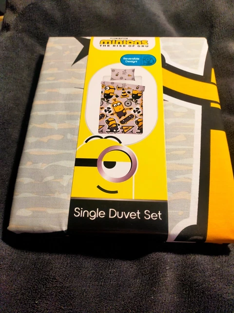 Minions Copripiumone Letto Singolo Reversibile E Cuscino Nuovo