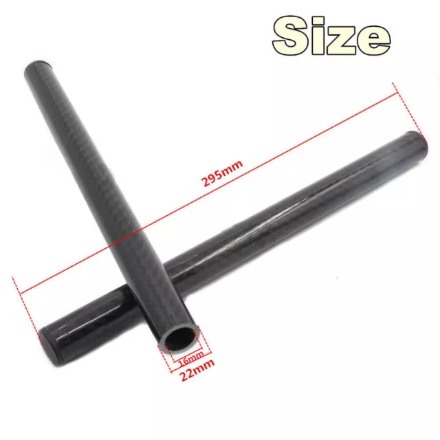 Gloss Carbon Fiber Motorcycle Clip On Handlebar 22mm Replacement Handle Bar Tube 2