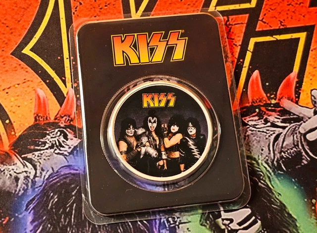 2023 $2 Niue KISS 50th Anniversary  1 oz .999 Silver Colorized Coin BU in TEP