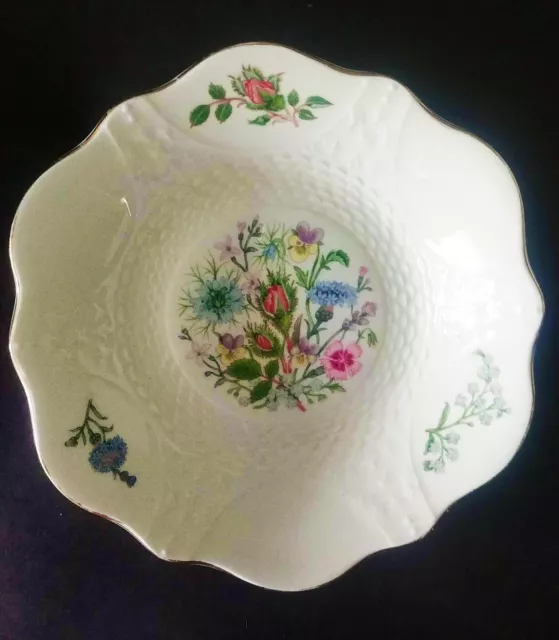 Aynsley Bowl -  “WILD TUDOR” -  Pedestal Bowl - FLORAL BEAUTIFUL