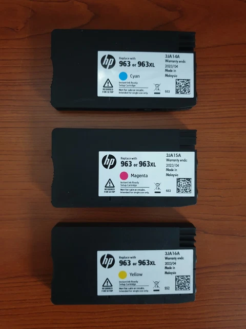 Cartucce Hp 963 originali a colori vuote da riempire (n.3pz totali)
