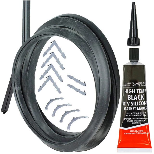 OVEN DOOR SEAL UNIVERSAL Rubber Gasket Clips Silicone Glue Cooker Kit 3