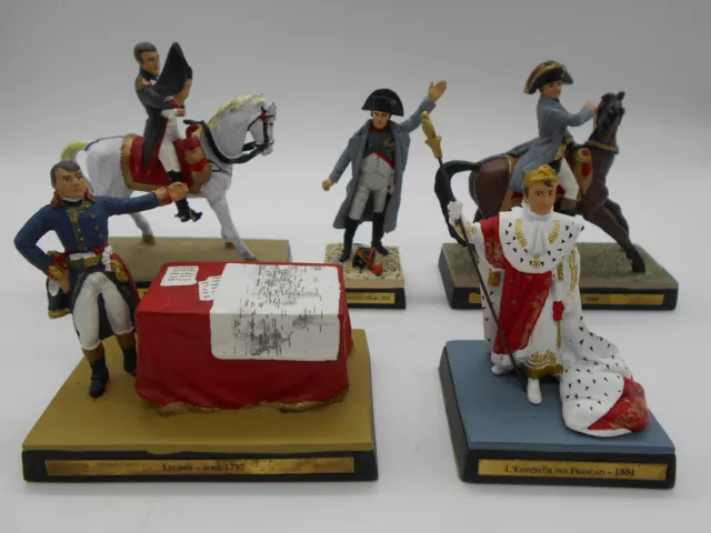 Magnifique Lot De 5 Figurines En Plomb : L' Empereur Napoléon Bonaparte