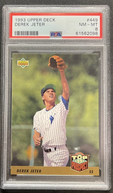 1993 Upper Deck DEREK JETER #449 ROOKIE CARD  HOF PSA 8 NM-MT ENN Coins