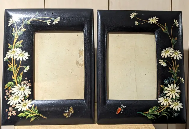 CHARMING FRENCH ORIGINAL ANTIQUE PAIR OF PICTURE FRAMES LATE XIX th. C.