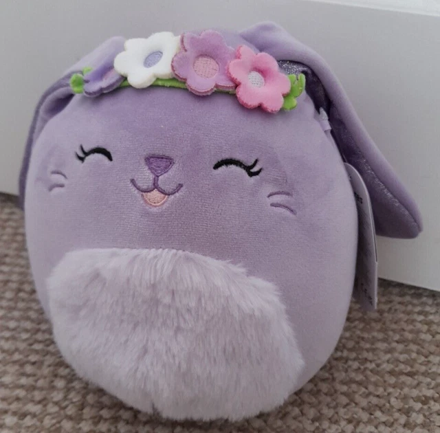 NEW SQUISHMALLOWS BUBBLES With Flowers Bunny 2024 Easter 20cm Purple