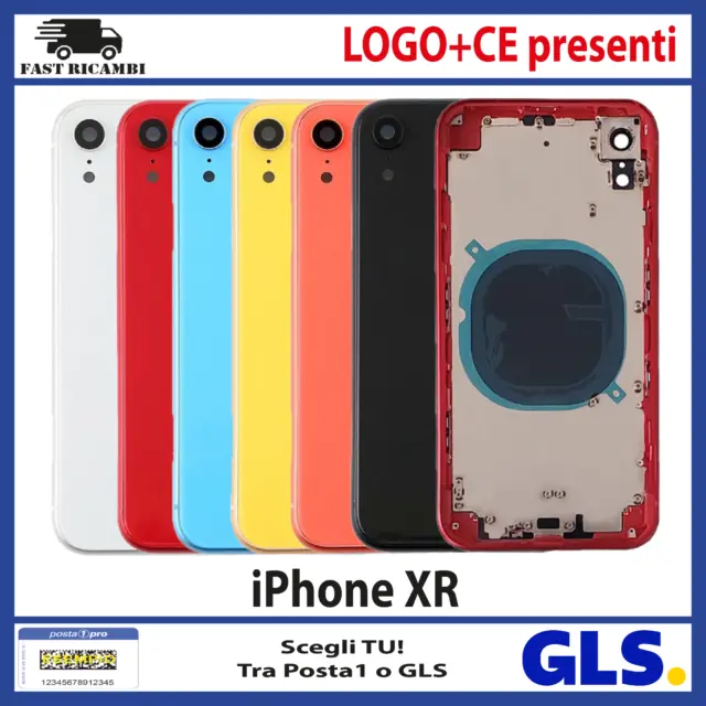 Scocca Posteriore Iphone Xr 10R Telaio Vetro Back Cover Housing Frame