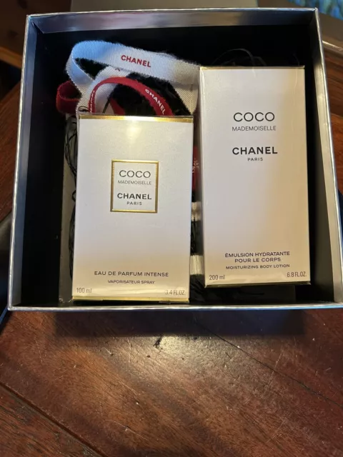 COCO CHANEL MADEMOISELLE 3.4 oz Perfume and Body Lotion 6.8 ml Boxed Set  $100.00 - PicClick