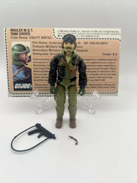 1985 GI JOE HEAVY METAL v1 100% COMPLETE WITH UNCUT FILE CARD