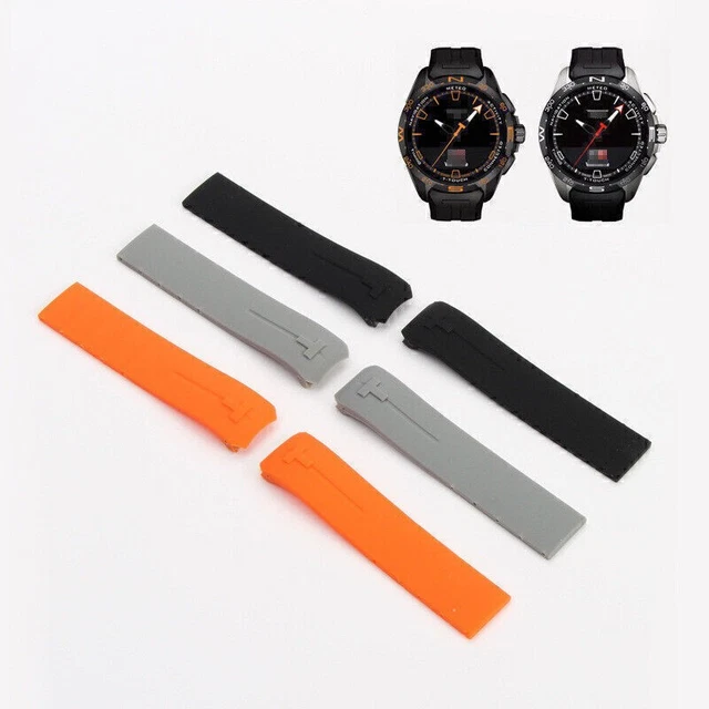 Tissot T-touch Zweiteiliges Armband Mit Schloss Original Tissot T-Race Armband Rot – Gummi- Armband Für T115417A/T115407A/T115427A T115417A T115407A T115427A Band Tissot Worldtimer