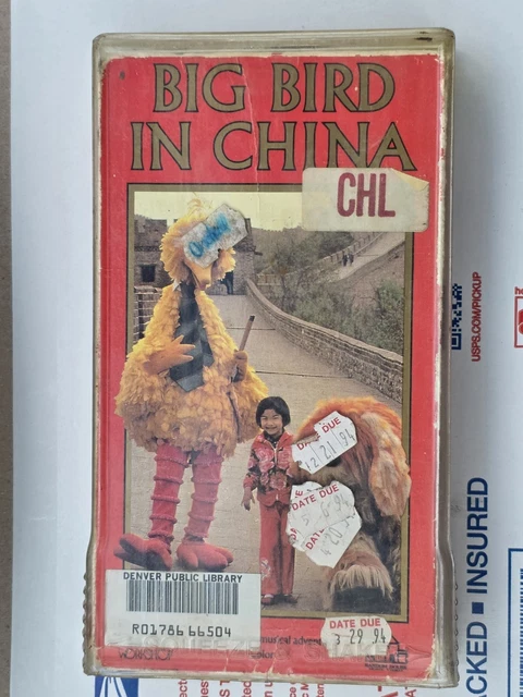 Sesame Street Ruff BIG BIRD IN China Sesame Street VHS Movie 1987 Muppets Jim Henson Ruff ...