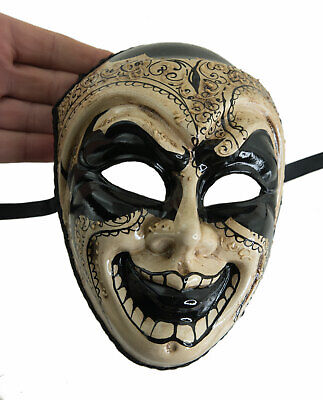 Mask from Venice Miniature Joker White Skull Sugar Calavera Head Death 1205 2