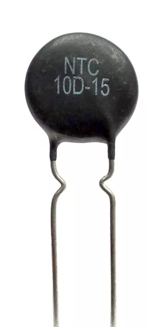 [2pcs]  NTC 10D-15 Thermistor, Power Inrush Current Limiter, 10 ohm 5Amp-ref:341 2