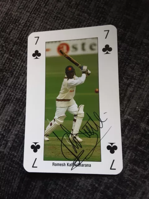 Romesh Kaluwitharana (Sri Lanka) - Signed 1999 cricket World Cup trading card