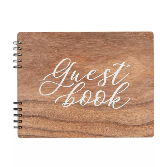 Paper Junkie Rustic Style Wooden Guest Book - Wedding Reception, Bridal Showe...