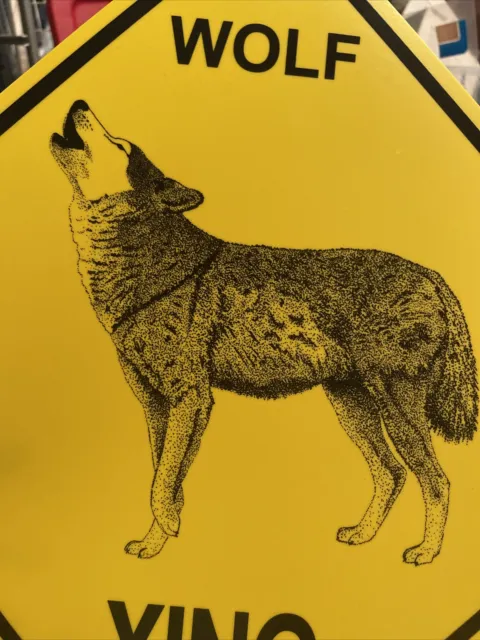 NEW Wolf Crossing Sign: 'Wolf XING'.  Sign Kc Creations 2