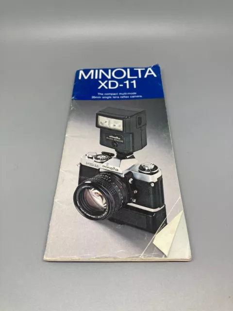 Minolta XD-11 Manual features, use, and accessories.