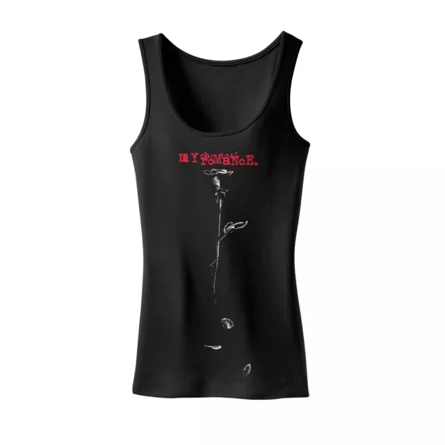 MY CHEMICAL ROMANCE - SILVER ROSE BLACK Tank Vest, Ladies Womens: 14