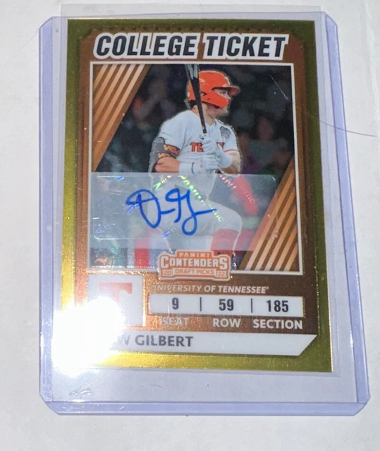 2022 Panini Elite Extra Edition - College Ticket Optic Auto Drew Gilbert /99
