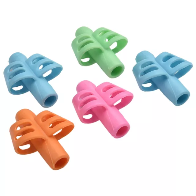 5pcs Children Kids Ergonomic Posture Correction Training Grip Pencil Holder Hot 2