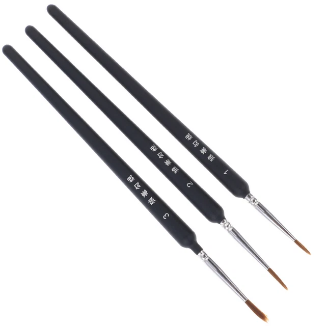3 piezas pinceles de pintura de artista acuarela bolígrafo para clavos niño