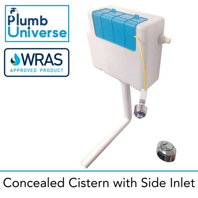 SIDE ENTRY Concealed Cistern Side Inlet With Flush Valve, Pipe, Button ...