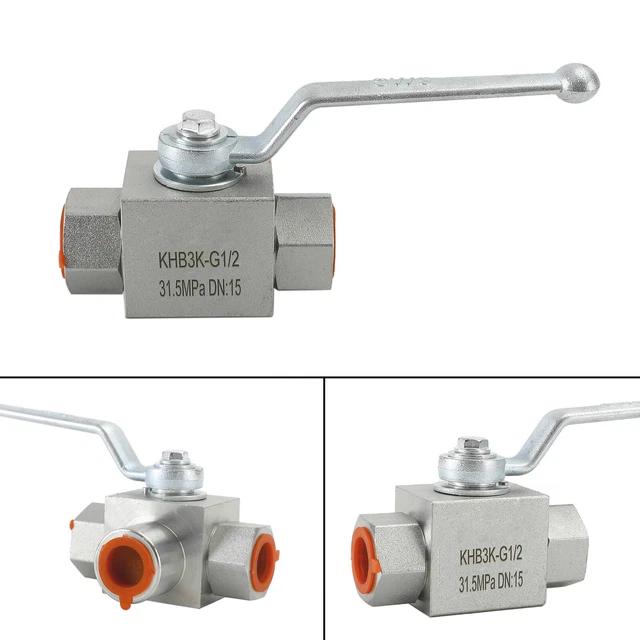 Idraulica 3 Vie Valvola A Sfera Alta Pressione - 1/2" NPT Y1