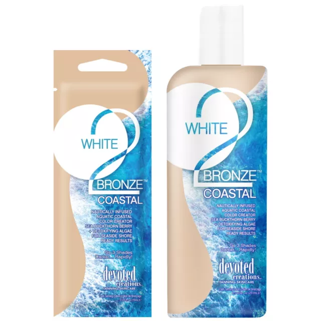 White 2 Bronze Coastal Tanning Lotion Sunbed Cream Tanning Enhancer