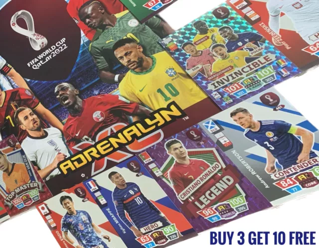 Adrenalyn XL Qatar Fifa Panini World Cup 2022 Cards, #244-495, Buy 3 Get 10 Free