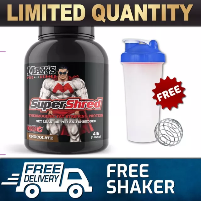 Max's Super Shred 1.8Kg || Thermogenic Fat Burner Maxs Supershred Protein $