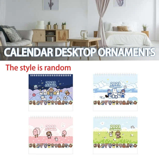 MINI DESKTOP 2023 Calendar Standing Flip Calendar Stand Up Table