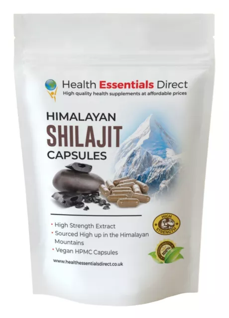 Shilajit Extract 500mg Caps PURE NO FILLERS (From Kashmir Himalayas)