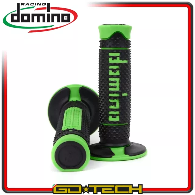 MANOPOLE DOMINO A260 MOTO CROSS ENDURO MOTARD Nero Verde OFF ROAD RACING