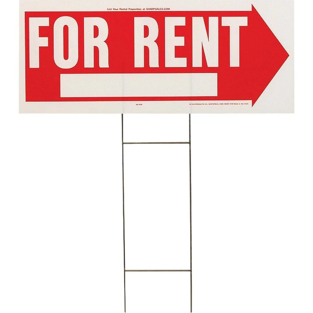 Hy-Ko Corrugated Plastic Sign, For Rent RS-806 Hy-Ko HY-KO RS-806 084100006148