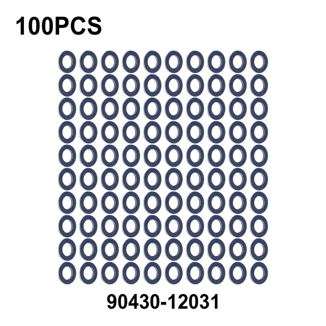 100x Oil Drain Sump Plug Washers-Gasket Hole For Toyota OE90430-12031 12mm