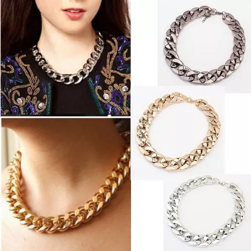 Women Fashion Jewelry Crystal Statement Bib Choker Chain Pendant Necklace Gift 2